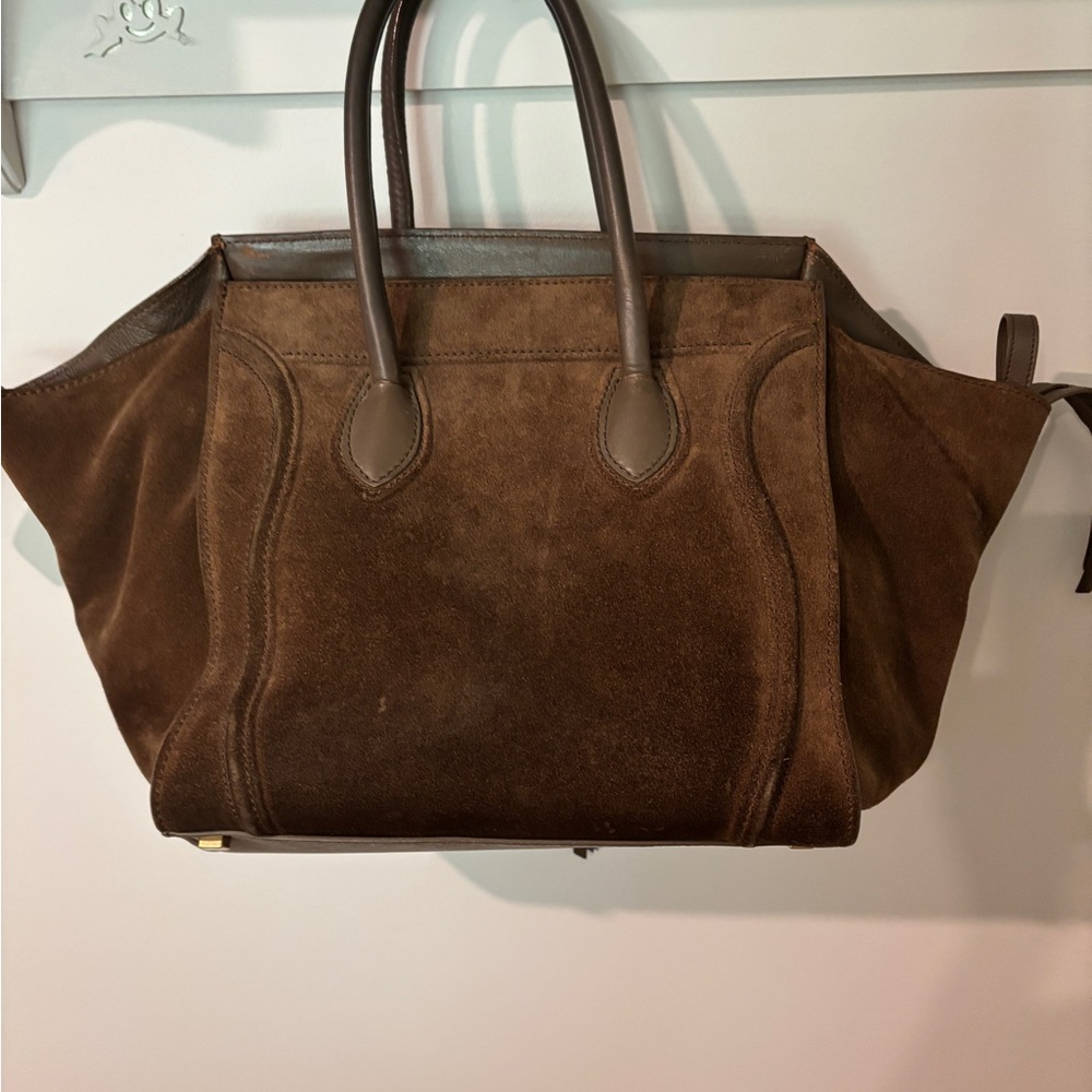 Celine Luggage Phantom Suede Tote Bag - Picture 2 of 16
